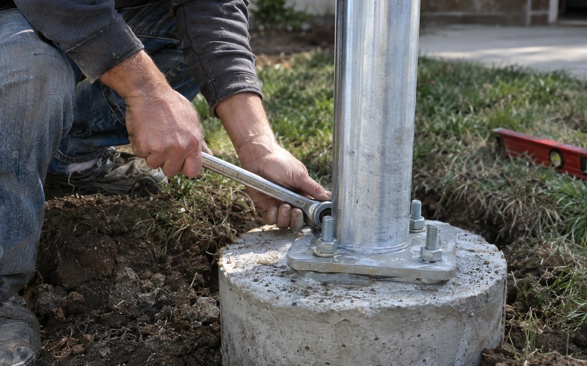 Flagpole installation contractor